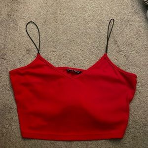 red crop tank